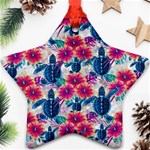 Tropical Flowers Turtles CBDOilPrincess Edf1ea6f-2cc5-4f0b-a5cc-9c146c7d79e4 Star Ornament (Two Sides)