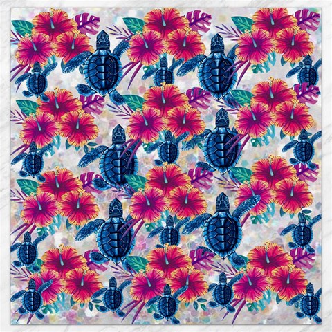 Tropical Flowers Turtles CBDOilPrincess Edf1ea6f 15.2 x15.41  Canvas - 1
