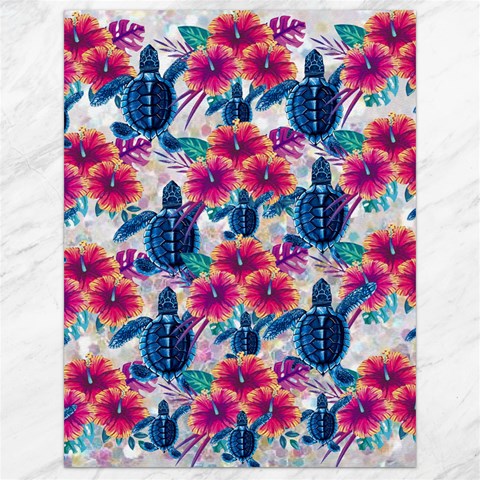 Tropical Flowers Turtles CBDOilPrincess Edf1ea6f 17.8 x23.08  Canvas - 1