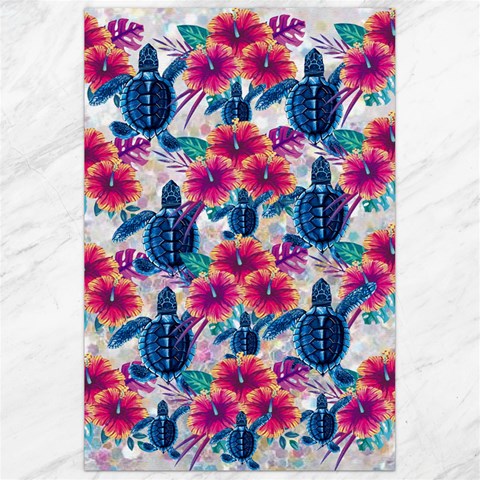Tropical Flowers Turtles CBDOilPrincess Edf1ea6f 23.35 x34.74  Canvas - 1