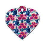 Tropical Flowers Turtles CBDOilPrincess Edf1ea6f-2cc5-4f0b-a5cc-9c146c7d79e4 Dog Tag Heart (One Side)