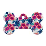 Tropical Flowers Turtles CBDOilPrincess Edf1ea6f-2cc5-4f0b-a5cc-9c146c7d79e4 Dog Tag Bone (Two Sides)