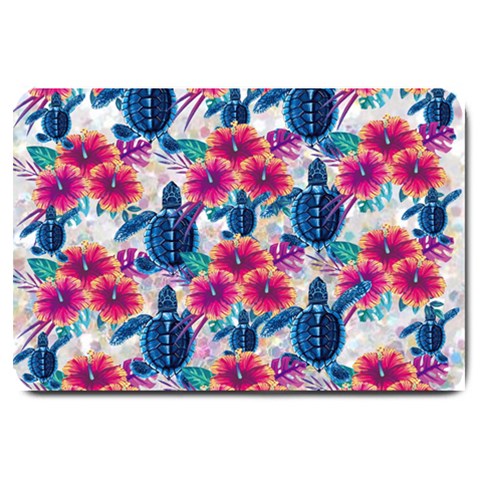 Tropical Flowers Turtles CBDOilPrincess Edf1ea6f 30 x20  Door Mat