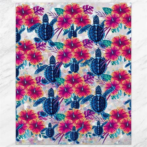 Tropical Flowers Turtles CBDOilPrincess Edf1ea6f 10.95 x13.48  Canvas - 1