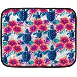 Tropical Flowers Turtles CBDOilPrincess Edf1ea6f-2cc5-4f0b-a5cc-9c146c7d79e4 Fleece Blanket (Mini)