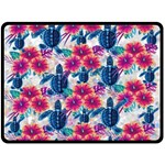 Tropical Flowers Turtles CBDOilPrincess Edf1ea6f-2cc5-4f0b-a5cc-9c146c7d79e4 Fleece Blanket (Large) 