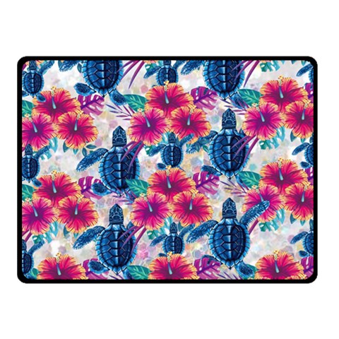 Tropical Flowers Turtles CBDOilPrincess Edf1ea6f 50 x40  Blanket Front