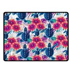 Tropical Flowers Turtles CBDOilPrincess Edf1ea6f-2cc5-4f0b-a5cc-9c146c7d79e4 Fleece Blanket (Small)