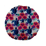 Tropical Flowers Turtles CBDOilPrincess Edf1ea6f-2cc5-4f0b-a5cc-9c146c7d79e4 Standard 15  Premium Round Cushions