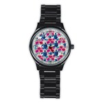 Tropical Flowers Turtles CBDOilPrincess Edf1ea6f-2cc5-4f0b-a5cc-9c146c7d79e4 Stainless Steel Round Watch