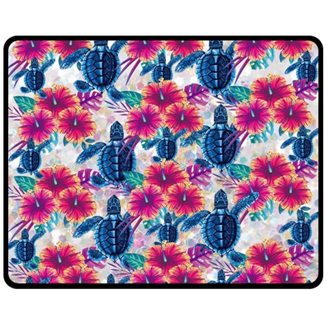 Tropical Flowers Turtles CBDOilPrincess Edf1ea6f 58.8 x47.4  Blanket Front