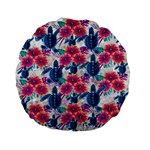 Tropical Flowers Turtles CBDOilPrincess Edf1ea6f-2cc5-4f0b-a5cc-9c146c7d79e4 Standard 15  Premium Flano Round Cushions