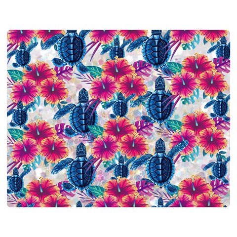 Tropical Flowers Turtles CBDOilPrincess Edf1ea6f 60 x50  Blanket Front
