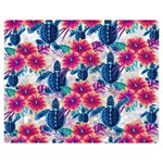 Tropical Flowers Turtles CBDOilPrincess Edf1ea6f-2cc5-4f0b-a5cc-9c146c7d79e4 Double Sided Flano Blanket (Medium) 