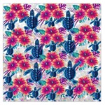 Tropical Flowers Turtles CBDOilPrincess Edf1ea6f-2cc5-4f0b-a5cc-9c146c7d79e4 Large Satin Scarf (Square)