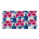 Tropical Flowers Turtles CBDOilPrincess Edf1ea6f-2cc5-4f0b-a5cc-9c146c7d79e4 Satin Shawl