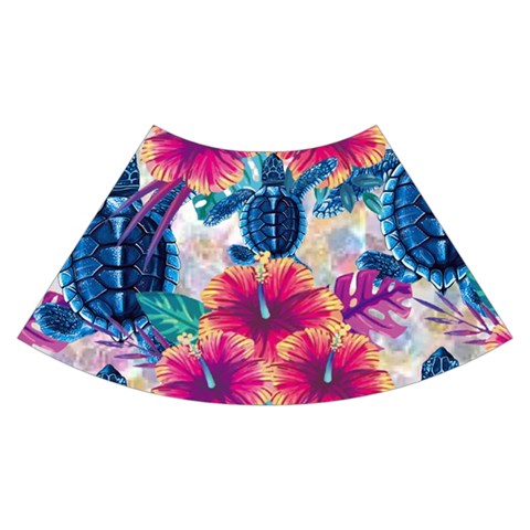 Tropical Flowers Turtles CBDOilPrincess Edf1ea6f Skirt Front