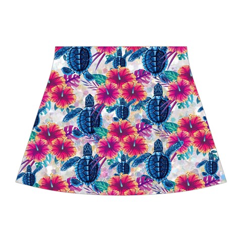 Tropical Flowers Turtles CBDOilPrincess Edf1ea6f Front Skirt
