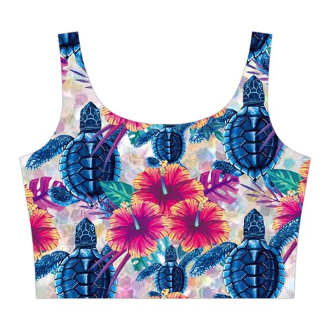 Tropical Flowers Turtles CBDOilPrincess Edf1ea6f Top Back