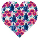 Tropical Flowers Turtles CBDOilPrincess Edf1ea6f-2cc5-4f0b-a5cc-9c146c7d79e4 Wooden Puzzle Heart