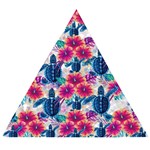Tropical Flowers Turtles CBDOilPrincess Edf1ea6f-2cc5-4f0b-a5cc-9c146c7d79e4 Wooden Puzzle Triangle