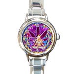 Psychedelic Meditation  CBDOilPrincess  71bfb2da-e92a-4d84-8ee3-468fa9cd04c2 Round Italian Charm Watch