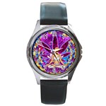 Psychedelic Meditation  CBDOilPrincess  71bfb2da-e92a-4d84-8ee3-468fa9cd04c2 Round Metal Watch