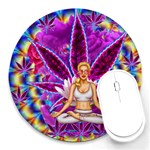 Psychedelic Meditation  CBDOilPrincess  71bfb2da-e92a-4d84-8ee3-468fa9cd04c2 Round Mousepads