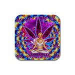 Psychedelic Meditation  CBDOilPrincess  71bfb2da-e92a-4d84-8ee3-468fa9cd04c2 Rubber Square Coaster (4 pack) 