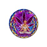 Psychedelic Meditation  CBDOilPrincess  71bfb2da-e92a-4d84-8ee3-468fa9cd04c2 Rubber Round Coaster (4 pack) 