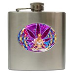 Psychedelic Meditation  CBDOilPrincess  71bfb2da-e92a-4d84-8ee3-468fa9cd04c2 Hip Flask (6 oz)