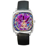 Psychedelic Meditation  CBDOilPrincess  71bfb2da-e92a-4d84-8ee3-468fa9cd04c2 Square Metal Watch