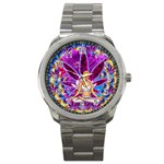 Psychedelic Meditation  CBDOilPrincess  71bfb2da-e92a-4d84-8ee3-468fa9cd04c2 Sport Metal Watch