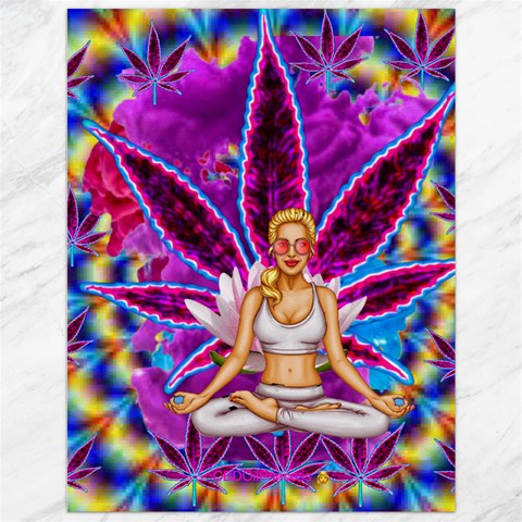 Psychedelic Meditation  CBDOilPrincess  71bfb2da 11.86 x15.41  Canvas - 1