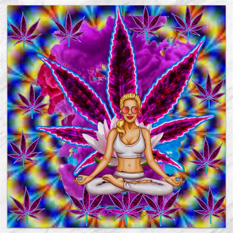 Psychedelic Meditation  CBDOilPrincess  71bfb2da 15.2 x15.41  Canvas - 1