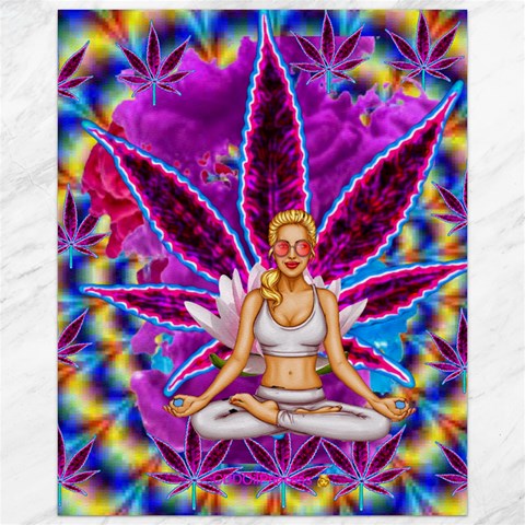 Psychedelic Meditation  CBDOilPrincess  71bfb2da 15.75 x19.29  Canvas - 1
