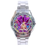 Psychedelic Meditation  CBDOilPrincess  71bfb2da-e92a-4d84-8ee3-468fa9cd04c2 Stainless Steel Analogue Watch
