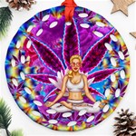 Psychedelic Meditation  CBDOilPrincess  71bfb2da-e92a-4d84-8ee3-468fa9cd04c2 Round Filigree Ornament (Two Sides)
