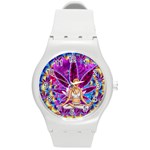Psychedelic Meditation  CBDOilPrincess  71bfb2da-e92a-4d84-8ee3-468fa9cd04c2 Round Plastic Sport Watch (M)