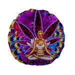Psychedelic Meditation  CBDOilPrincess  71bfb2da-e92a-4d84-8ee3-468fa9cd04c2 Standard 15  Premium Round Cushions