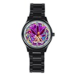 Psychedelic Meditation  CBDOilPrincess  71bfb2da-e92a-4d84-8ee3-468fa9cd04c2 Stainless Steel Round Watch