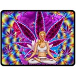 Psychedelic Meditation  CBDOilPrincess  71bfb2da-e92a-4d84-8ee3-468fa9cd04c2 Double Sided Fleece Blanket (Large) 