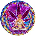 Psychedelic Meditation  CBDOilPrincess  71bfb2da-e92a-4d84-8ee3-468fa9cd04c2 Wooden Bottle Opener (Round)