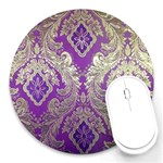 Purple & Gold  CBDOilPrincess E70d1a7c-502f-48a3-839e-eea25bfe4633 Round Mousepads