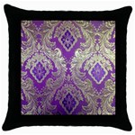 Purple & Gold  CBDOilPrincess E70d1a7c-502f-48a3-839e-eea25bfe4633 Throw Pillow Case (Black)