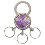 Purple & Gold  CBDOilPrincess E70d1a7c-502f-48a3-839e-eea25bfe4633 3-Ring Key Chain