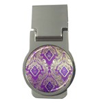 Purple & Gold  CBDOilPrincess E70d1a7c-502f-48a3-839e-eea25bfe4633 Money Clips (Round) 