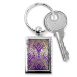 Purple & Gold  CBDOilPrincess E70d1a7c-502f-48a3-839e-eea25bfe4633 Key Chain (Rectangle)