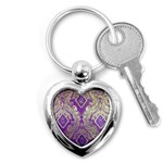 Purple & Gold  CBDOilPrincess E70d1a7c-502f-48a3-839e-eea25bfe4633 Key Chain (Heart)