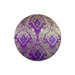 Purple & Gold  CBDOilPrincess E70d1a7c-502f-48a3-839e-eea25bfe4633 Rubber Round Coaster (4 pack) 